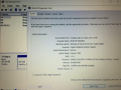 Dell Inspiron i7559-2512BLK 15,6 HD computer portatile/i7-6700HQ/8G Ram/1T HDD/GTX 860M/W10H - Foto 2 di 10