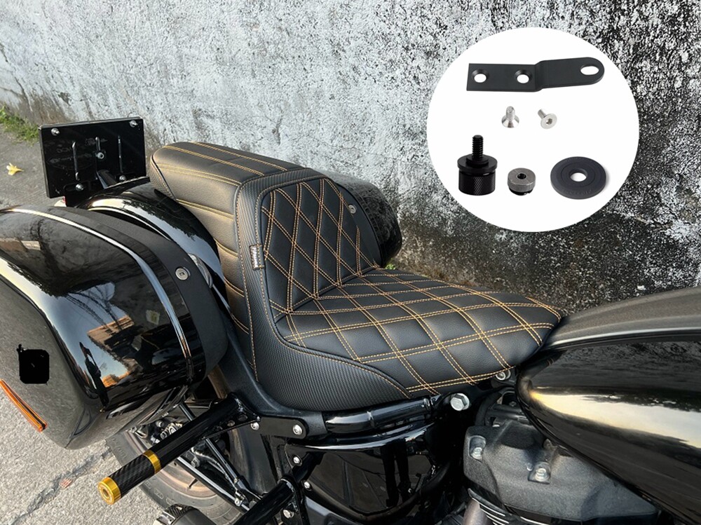 2-Up Leather Gel Pad Seat Cushion For Harley Softail FXLRS Low Rider S 2020-2024