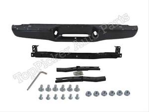 For 95-04 Tacoma Std Bed Rear Step Bumper Black Full Assy W/Hitch Pad Brackets