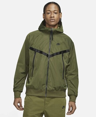 Nike Sportswear Woven Tech Essential Windrunner Hooded Jacket DA7354-326 Men XXL