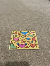 2 Grrrls  Hearts Stars And Moons  Yellow Background