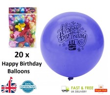 20x Coloured Latex HAPPY BIRTHDAY Reusable Balloons Party Bag Filler Gift Toy
