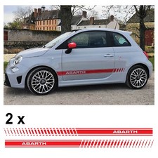 2 Bandes compatible FIAT 500 ABARTH Autocollants Stickers Plusieurs Couleurs