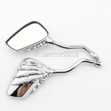 Espejos retrovisores cromados calavera para Yamaha Road Star Warrior Midnight XV 1600 1700