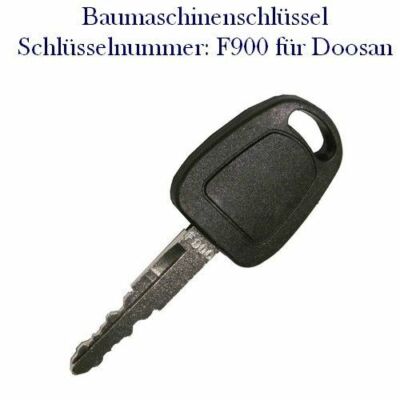 1 x DOOSAN F900 Schlüssel Baumaschinenschlüssel Minibagger Zündschlüssel