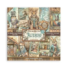 Stamperia ALTEREGO 8x8 Paper Pad 10 Sheets Scrapbook Mixed Media SBBS115