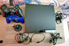 Sony PlayStation 3 Slim 120GB PS3 Console CECH-2001A with 2 Controllers  Cords