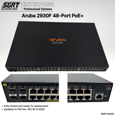 HPE Aruba JL262A 2930F 48-Port Gigabit PoE+ Managed Switch 4 SFP Layer 3