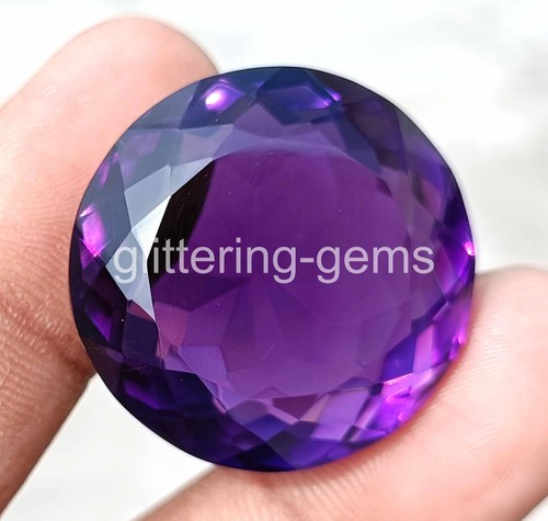 Certified Loose 51 Ct Natural Purple Alexandrite Round Shape IGL Gemstone 6YHI - Picture 3 of 5