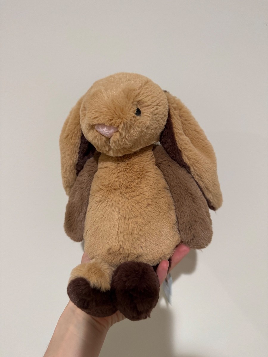 Jellycat Bashful Patchwork Brown Bunny BAS3PWB Plush Stuffed