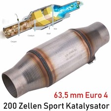 200 Zellen Sport Katalysator Euro 4 Metall 101mm E mark E9 103R 63.5 mm 400 PS