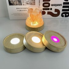 Light Base USB Rechargeable Wood LED Light Base Display Stand Night Lamp Holder◈