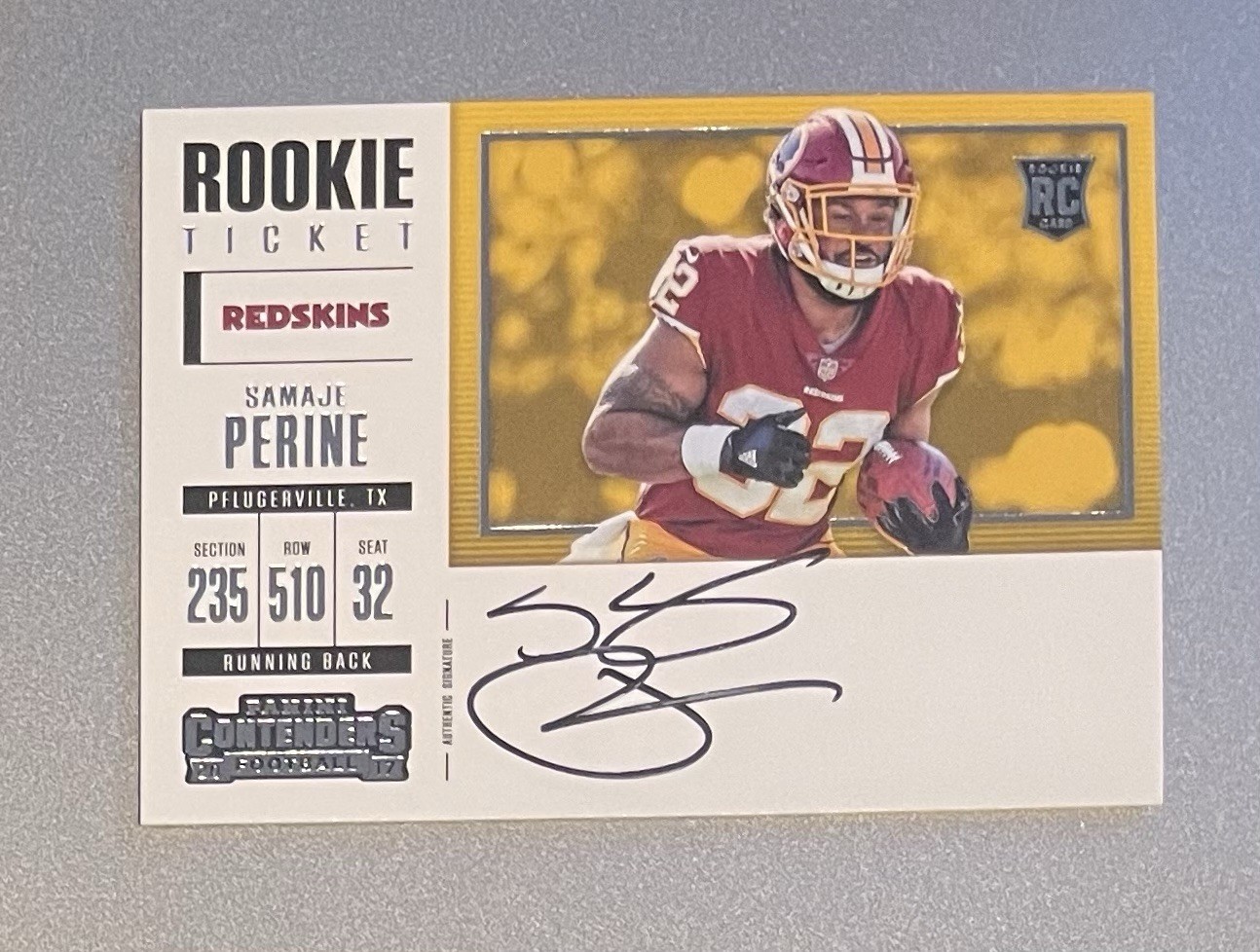 Samaje Perine Panini Contenders #355 Autograph