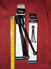 New Vivitar 4" camera tripod 2 pc set sturdy flexible legs compact pocket clip