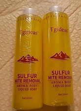Lot Of 2- Tgideas Sulfur Mite Removal Aroma body liquid Soap