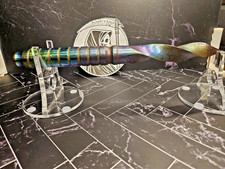 Rainbow steel drill bit knife/dagger S&D special due to rust stains. Unique item