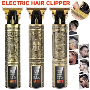 Sans fil professionnel LCD Clipper pour les hommes Cheveux barbe Trimmer Barbecue tranquille