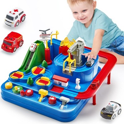 Toy Car Race Track Large City Rescue STEM Playset 3-5 Years hahaland Toys Boys