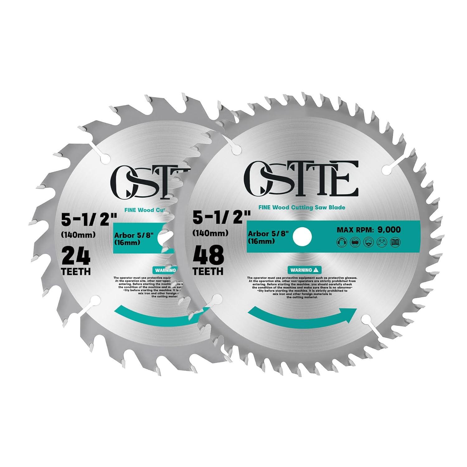 5-1/2 Inch Circular Saw Blade 24T&48T, 5/8 Inch Arbor, Alternate Top Bevel Saw B