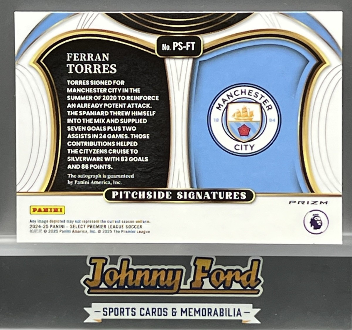 Ferran Torres 2024-25 Panini Select Pitchside Signatures Silver