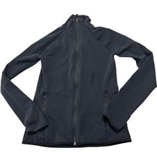 Nike Jacket Womens Size M Black Full Zip Athleisure Dri Fit Mock Neck STAINS