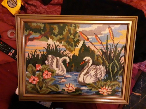 Vtg Creations Margot De Paris Finished Canvas Tapestry RARE - Picture 2 of 10