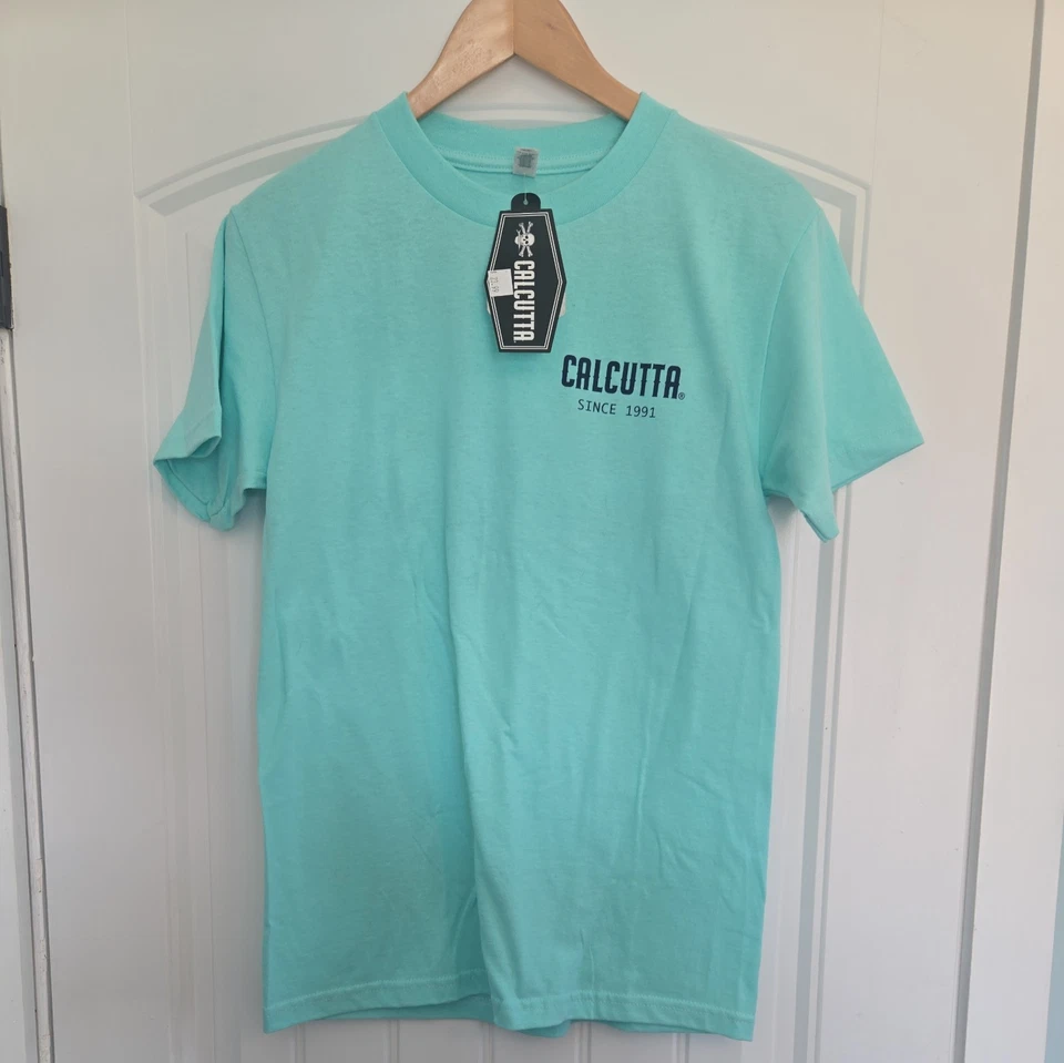 Nueva Camisa Auténtica Calcuta Manga Corta Verde Menta/Espalda Salada-Arenosa-Acavida Med Foto 3 de 4