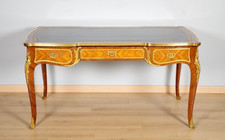 François Linke Bureau plat Louis XV en palissandre et bois de rose, vers 1880