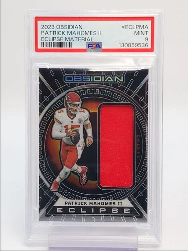 PATRICK MAHOMES II 2023 OBSIDIAN ECLIPSE MATERIAL PATCH /199 PSA 9 Q4244