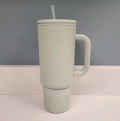 Ello Oasis 40 oz Metal Tumbler Cup w/ Handle Closable Lid & Removable Straw 