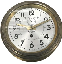 Antique Bayard 8 Day Mechanical Winding Ships Clock Nautical Maritime 