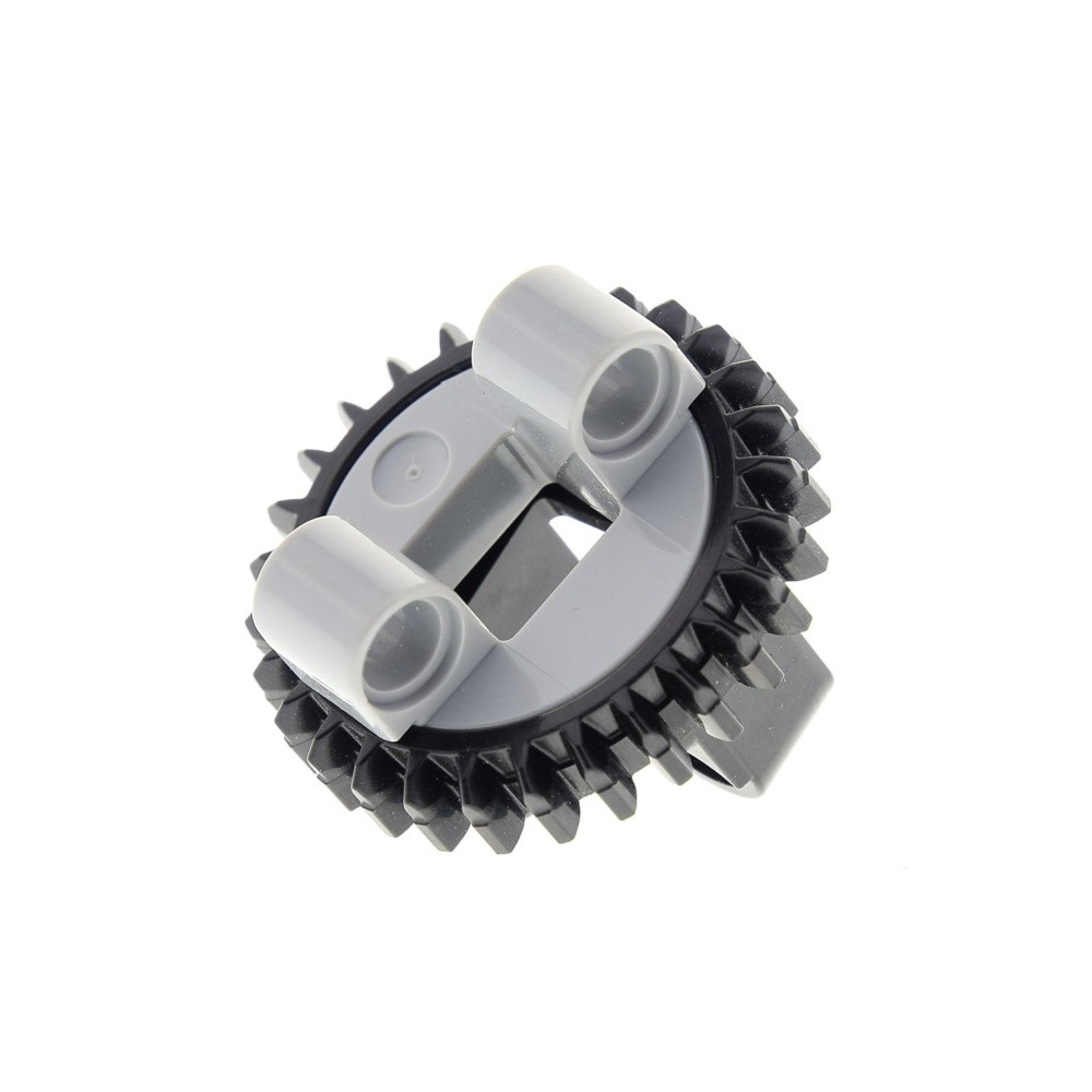 1x Lego Technic Turntable 4x4 Black New-Light Gray Gear 99009 99010 99009c01