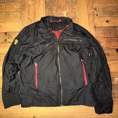 Puma Scuderia Ferrari Windbreaker Lightweight Black Jacket Women s Sz M Read
