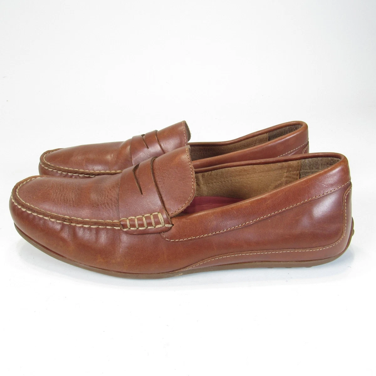 Florsheim Throttle Driver Leather Round Moc Toe Rubber Sole Loafers 10.5M Florsheim M Loafer Casual Shoes for Men | eBay main image 4