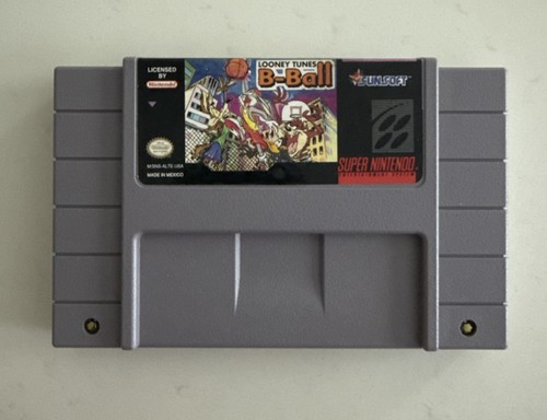 RARO videogioco vintage Super Nintendo SNES Looney Tunes B-Ball autentico