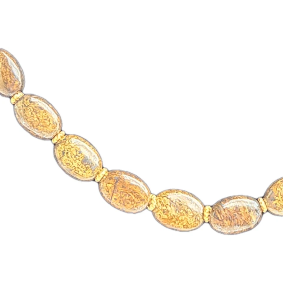 Collar 'Bronzita y Plata 18" Foto 2 de 3