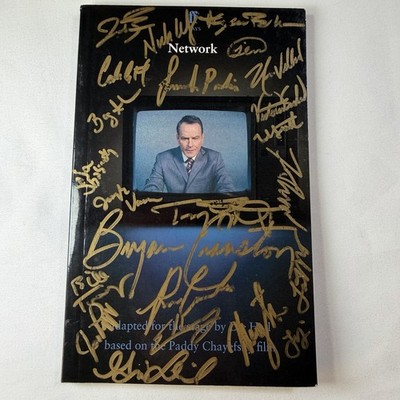 Network Paddy Chayefsky Faber Drama Softcover Signed By Cast Bryan Cranston