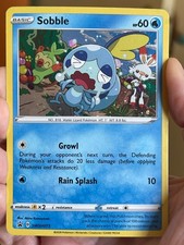 POKEMON SOBBLE SWSH073 PROMO BLACK STAR COSMOS HOLOFOIL WITH SWIRL NM CARD