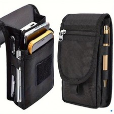 Black Cell Phone Holster Belt Clip Pouch Wallet Case Cover for Smartphones