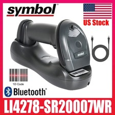 Symbol LI4278-SR20007WR Bluetooth Wireless 1D Barcode Scanner w/ Cable Cradle
