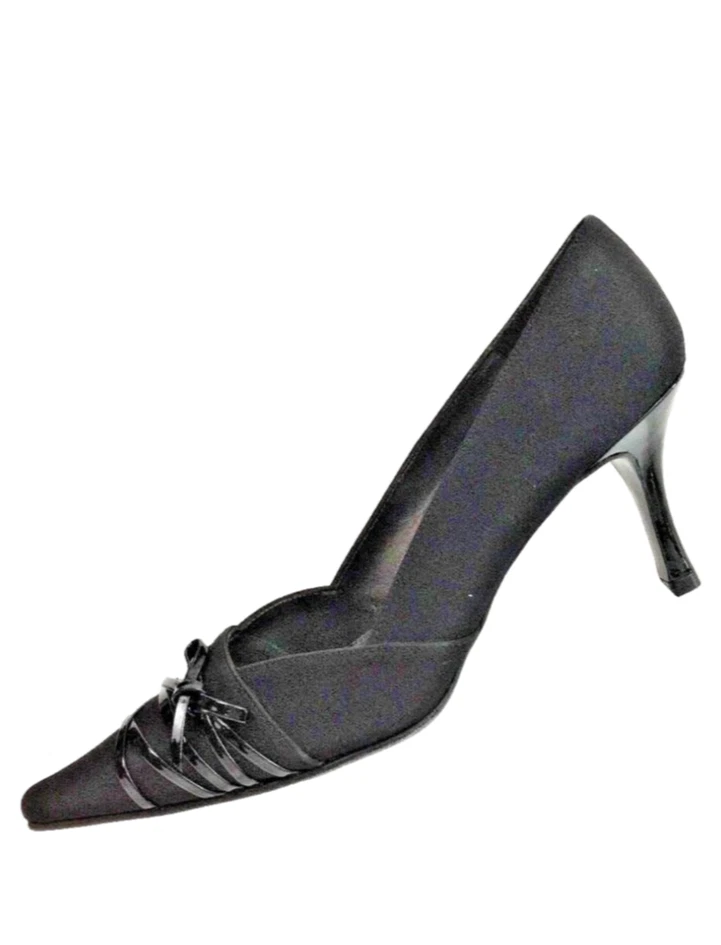 STUART WEITZMAN Women's Black Kitten Heels Shoes Pumps Bow Size 8.5M NEW no Box - Image 3 of 4