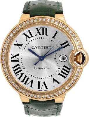 Cartier Ballon Bleu in 18k rose gold with a diamond bezel