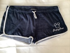 BNWT PRIMARK  DISNEY LADIES NAVY BLUE AND WHITE TOWELLING SHORTS, SIZE LARGE