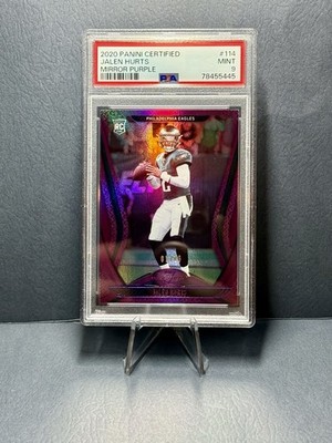 2020 Panini Certified Mirror Purple Jalen Hurts #114 1/10 PSA 9 Rookie Eagles 