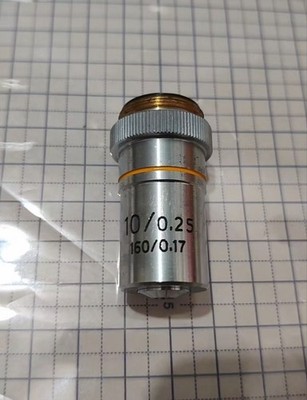 1 pc used Microscope lens Model 10/0.25 160/0.17