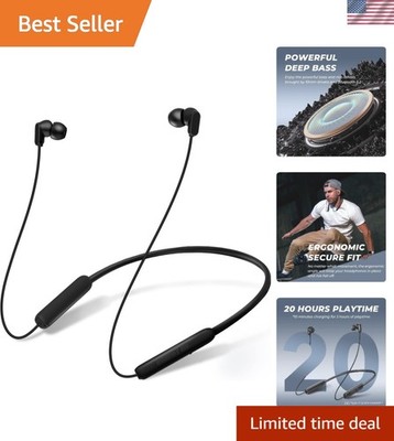 Ultra-Lightweight Neckband Headphones: N18 Bluetooth 5.2 with Waterproof Design