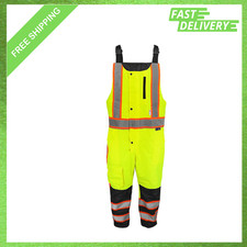 Insulated Winter Bibs Water Resistant High Visibility Reflective Material, Size