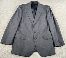 Vintage Polo Ralph Lauren Blazer Coat Mens 40 Gray Wool Polo University Club USA