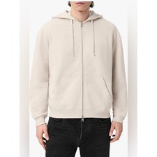 ALL SAINTS Xander Zip Through Hoodie Size Large Dusk White NWT