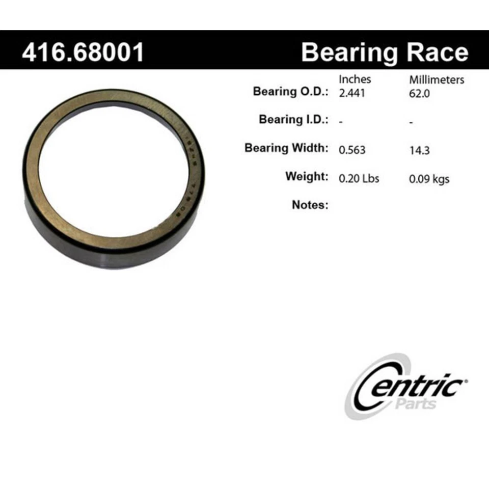 416.68001 Centric Wheel Bearing Race Front or Rear Inner Interior Inside for Van - Image 2 of 2